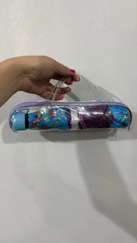 Guarda Chuva Liso Sombrinha Dobrável Com Estojo