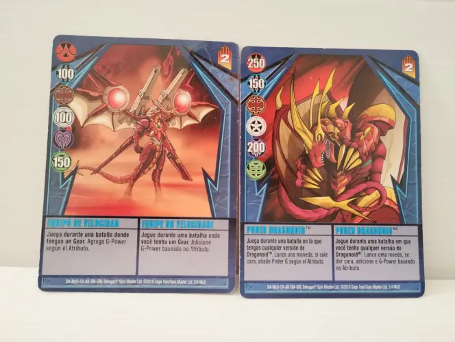 2 Cartas Bakugan MC Donald's Oficial 2011 (raras)