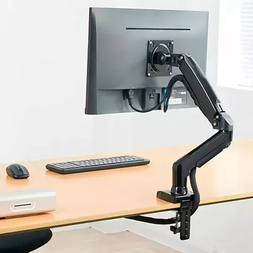 Suporte Monitor Articulado De Mesa A Gás Ajustavel Usb