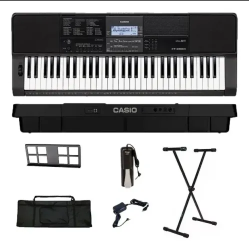 TECLADO CASIO CT X800 + PEDAL + SUPORTE + APOSTILA