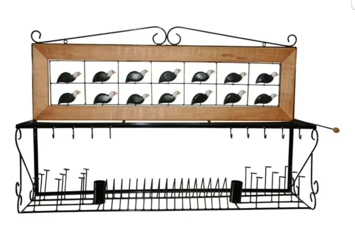 Escorredor de louça decorativo com galinhas