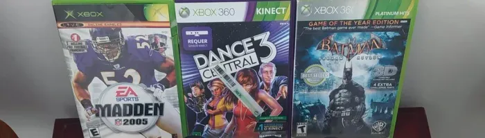 2 Jogos originais para xbox 360 + Dance central + Maden 2005.
