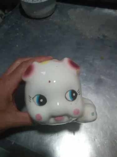 Porquinha porcelana antiga cofre