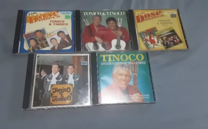 Kit com 5 Cds Originais Tonico e Tinoco (excelente para quem gosta de colecionar)