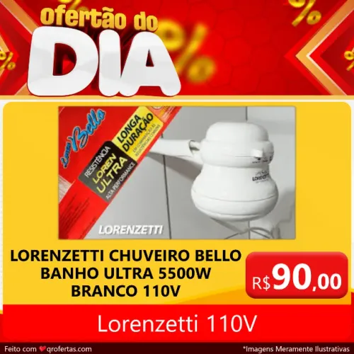 Lorenzetti Chuveiro Bello Banho Ultra 5500w Branco 110V