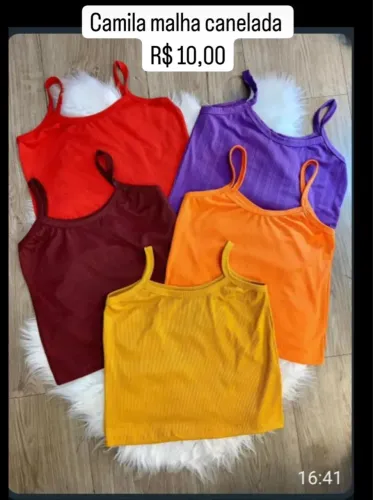 Camisas regatas caneladas - Diversas cores!