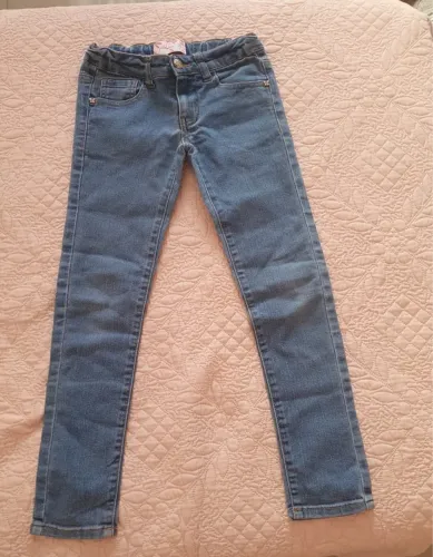 Calça jeans infantil Palomino tamanho 8 com regulador