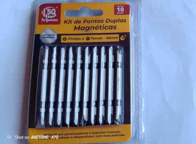 Kit de Pontas Duplas Magnéticas 10 Peças