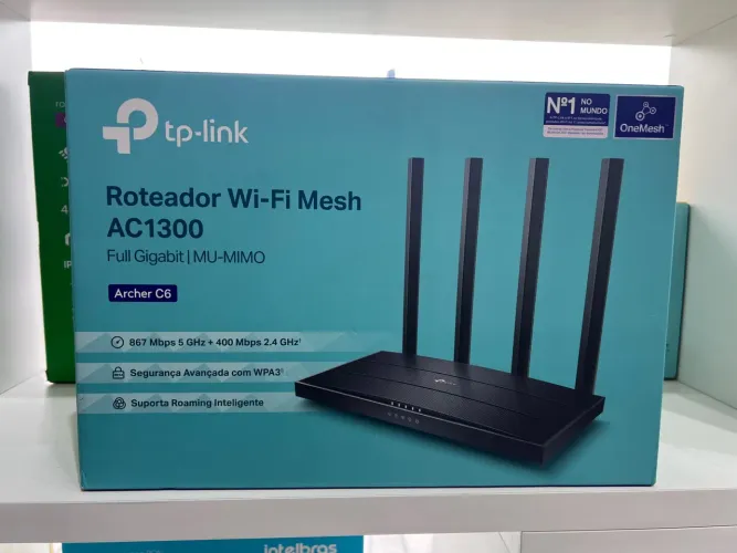 Roteador Wi-Fi Mesh TP-Link Archer C6 AC1300 Gigabit - Parcela sem Juros