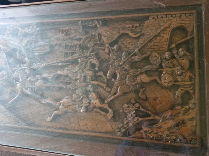 MESA de centro chinesa entalhada a mão