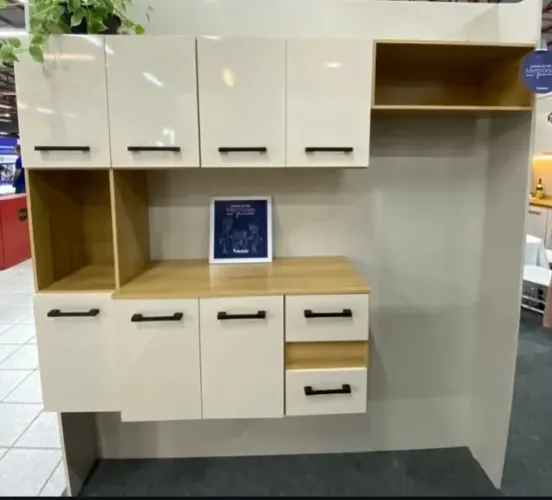 ARMÁRIO DE COZINHA SUSPENSA OFF WHITE MEGA OFERTA