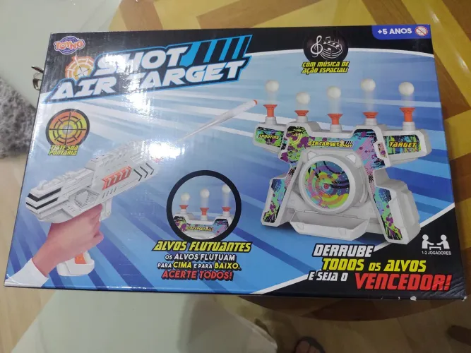 Lançador de dados toyne shot Air música e alvo frutuantes