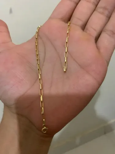Pulseira tijolinho ouro 18k