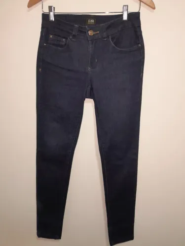 Calça Jeans Feminina Lee Original - Skinny, Azul Escuro