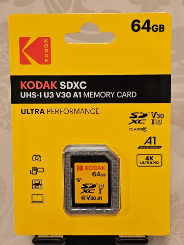 Cartão de Memória Kodak SDXC 64GB UHS-I U3 V30 A1