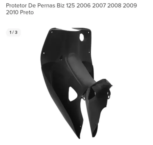 Protetor de pernas para Biz 125 2006 2007 2008 2009 2010 preta