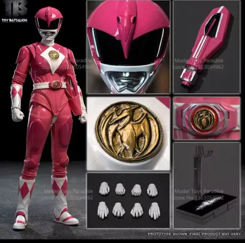 Boneco Power ranger Rosa - Battalion, escala 1/6 LACRADO