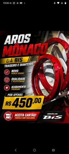Aro Mônaco da moto biz
