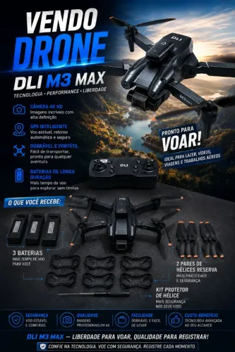 Vendo Drone DLI M3 MAX,em Belo Horizonte MG. Telefone *