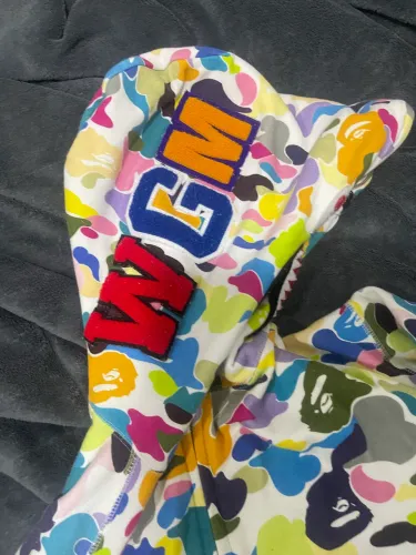 BAPE Shark Multi Color Camo Full Zip hoodie