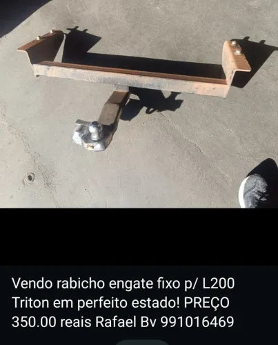 Rabicho fixo p/ L200 Triton completinho 
