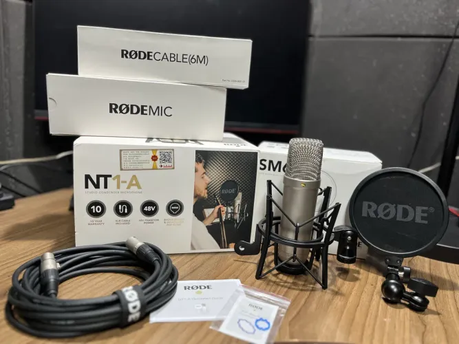 Microfone Condensador Rode NT1-A Completo (Excelente Estado)