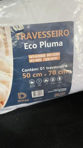 TRAVESSEIRO PLUMA DE GANSO 200 FIOS / NOVO
