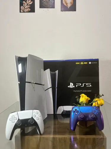 PS5 SLIM 1 TB + 02 CONTROLES -> CONSERVADÍSSIMO!!!!