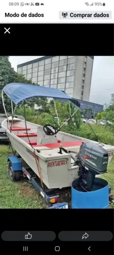 Lancha pouca usada, motor novo yamaha de 25