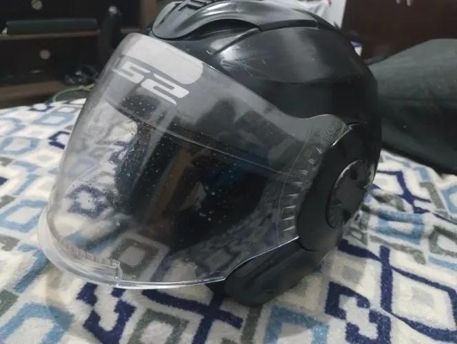 Capacete LS2 Verso Aberto Preto Fosco com Viseira Solar - Tam 58