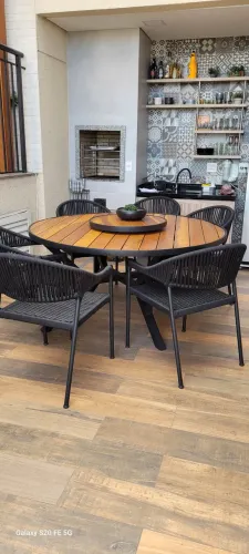 Mesa externa de jardim Fibrartes 