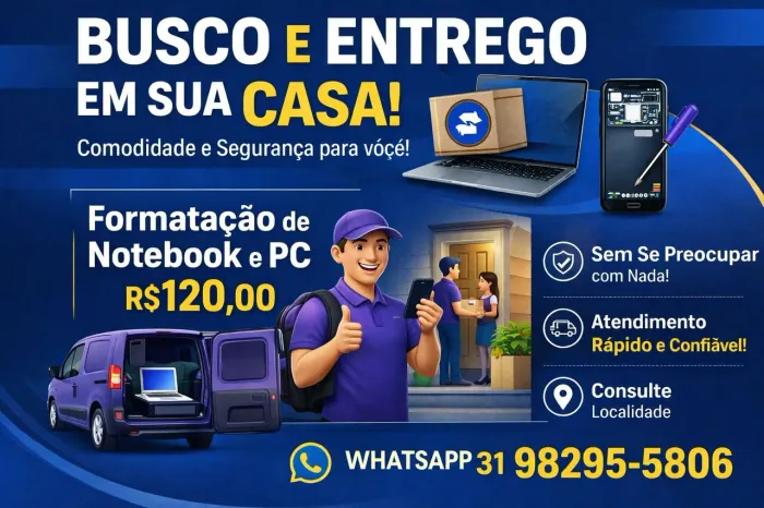 Formatação e reparo em smartphone | Delivery
