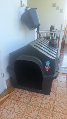 Casinha de cachorro preta Eco Plastic Pet House Nº 5 (Grande)