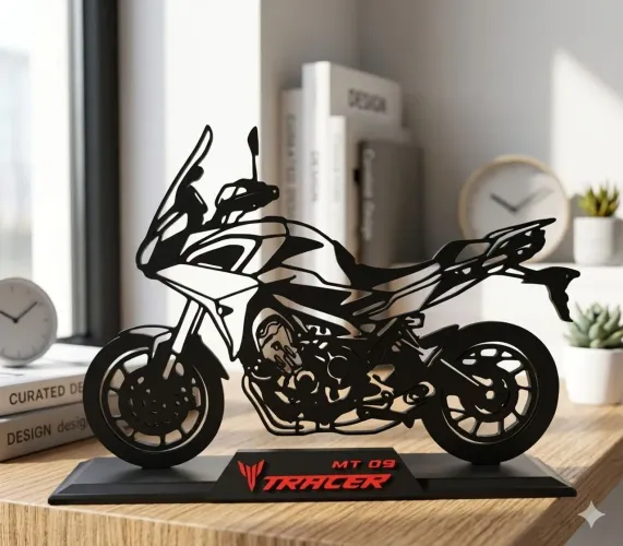 Escultura Decorativa Moto Yamaha Tracer 900 2018 a 2020 - Impressão 3D Premium - 19cm