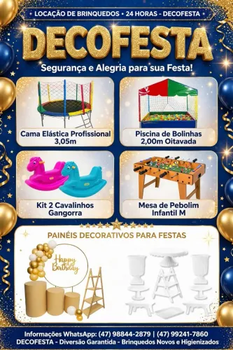 Cama Elástica, Piscina Bolinhas,Cavalinhos,Mesa Pebolim, Paineis e decorações