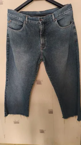 M OFFICER CALÇA JEANS WIDELEG CAPRI TAM 48 