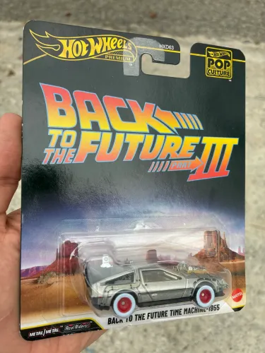 Hot Wheels Back to the Future III Pop Culture Premium Time Machine Delorean