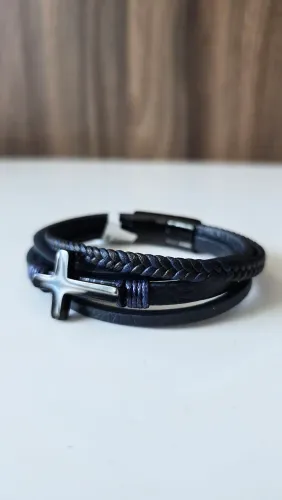 Pulseiras Masculinas Premium (Couro e Pedras verdadeiros)