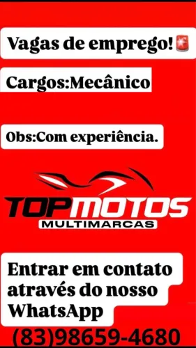 Vaga para mecânico de motos com experiência 