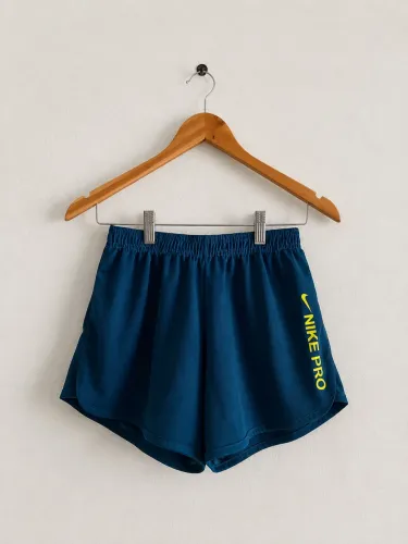Short Nike feminino pro Dri-Fit azul 