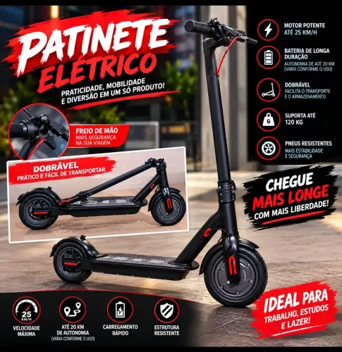 Patinete elétrico novo na Caixa sem Uso