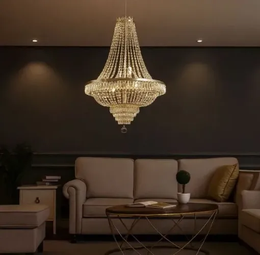lustre Cristal e inox
