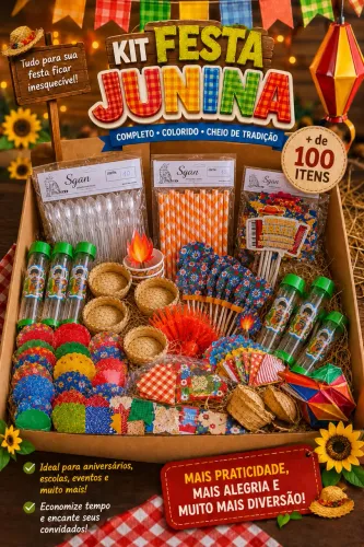KIT 142 Itens Festa Junina 