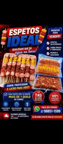Churrasquinhos espetinhos