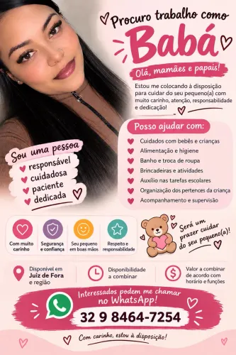 ME OFEREÇO COMO BABÁ