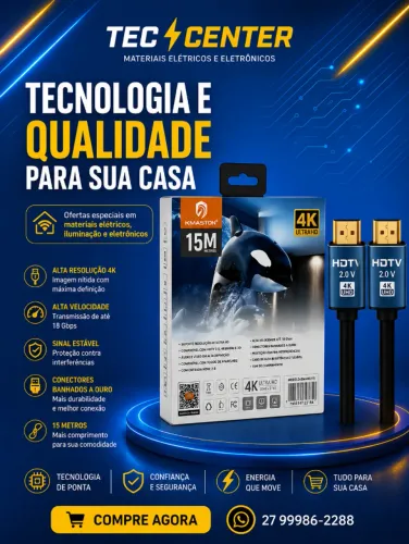 Cabo Hdtv H'Maston De Alta Velocidade 15M 4kHD