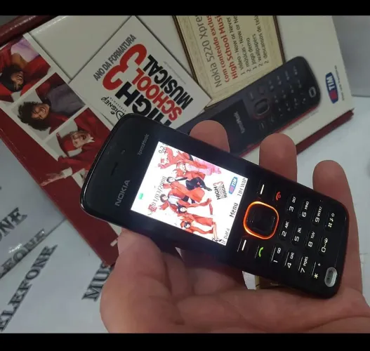 Nokia 5220 celular antigo RELIQUIA na caixa série HIgh SCHOOL MUSICAL PRETO VERMELHO