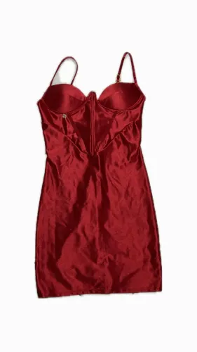 Vestido de poliéster vermelho