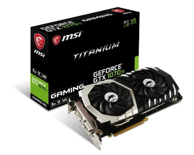 Placa de vídeo GTX 1070 Ti 8GB - MSI - Titanium