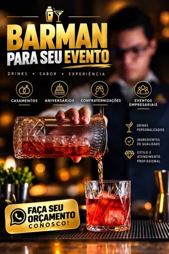 Barman para festas e eventos